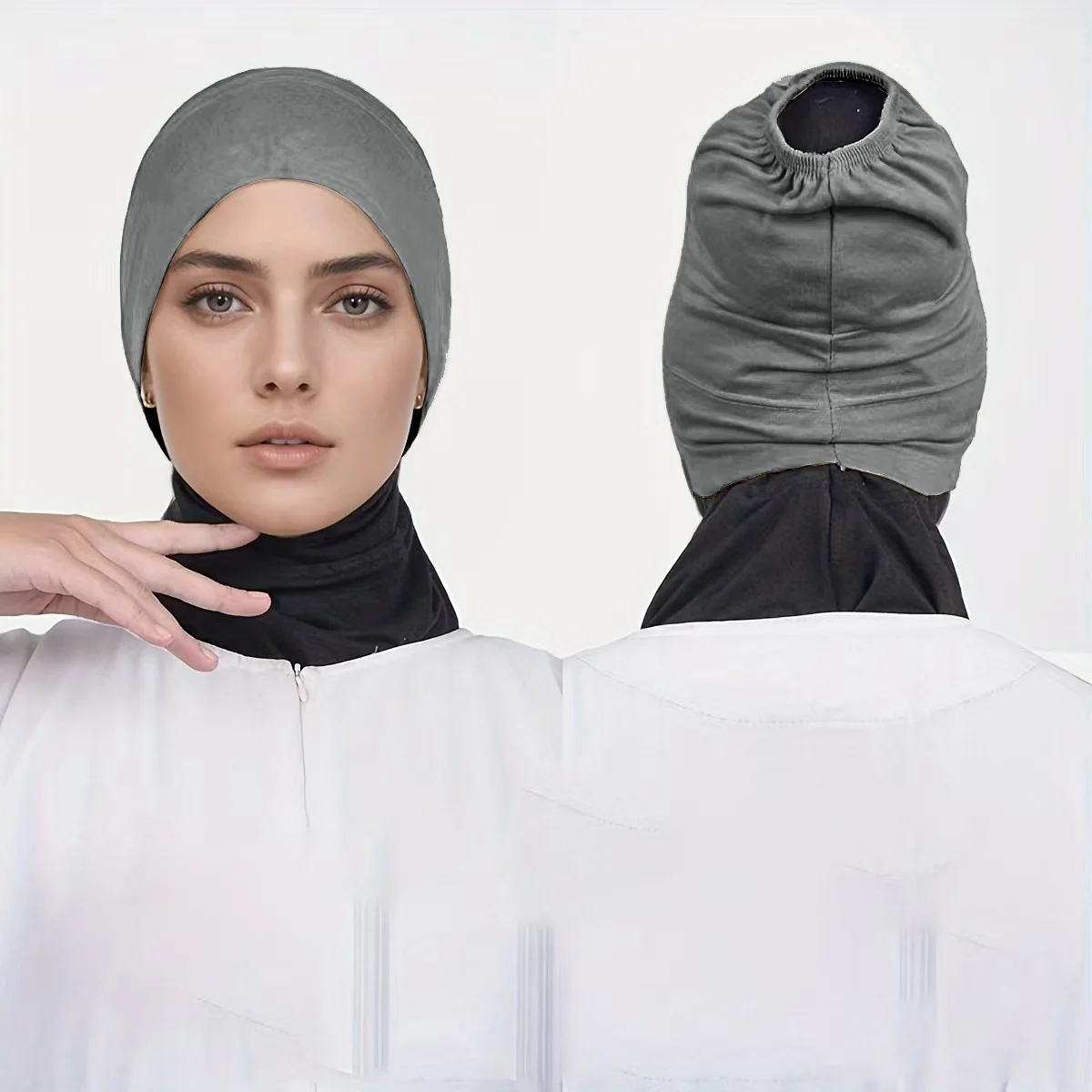 Eid Stretch Underscarf Turban Tube Muslim Women Head Neck Cover Jersey Headscarf Inner Hijab Hat Bone Bonnet Ninja Beanies Scarf