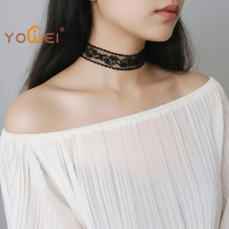 Latest New Black Sexy Lace Flower Necklace For Women Harajuku Gothic Short Choker Collar Necklace Party Female Neck Accessories