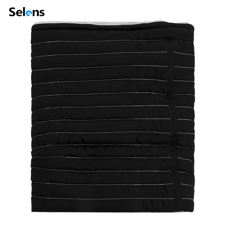 

Звуковое одеяло Selens 2-в-1, черный/белый, 5x6,6 футов — акустический поглотитель и отражатель для фотографий с втулками, молнией, сумкой для хранения