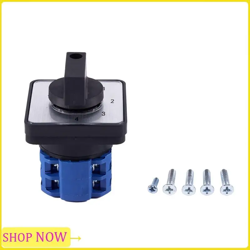Especial 3X 8 Terminals 5 Positions Master Control Rotary Cam Switch 20A Black+Blue