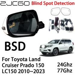 ZJCGO radiolokacyjny System ostrzegawczy BSD wykrywający martwy punkt ostrzeżenie o bezpieczeństwie jazdy dla Toyota Land Cruiser Prado 150 LC150 2010 ~ 2023