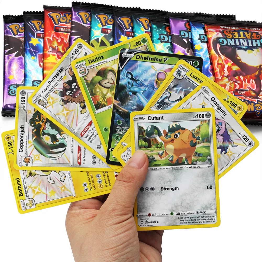 40pcs Pokemon Cards GX Vmax EX Mega Evolutions Card Shining Game Collection Battle Transaction Card Holiday Gifts