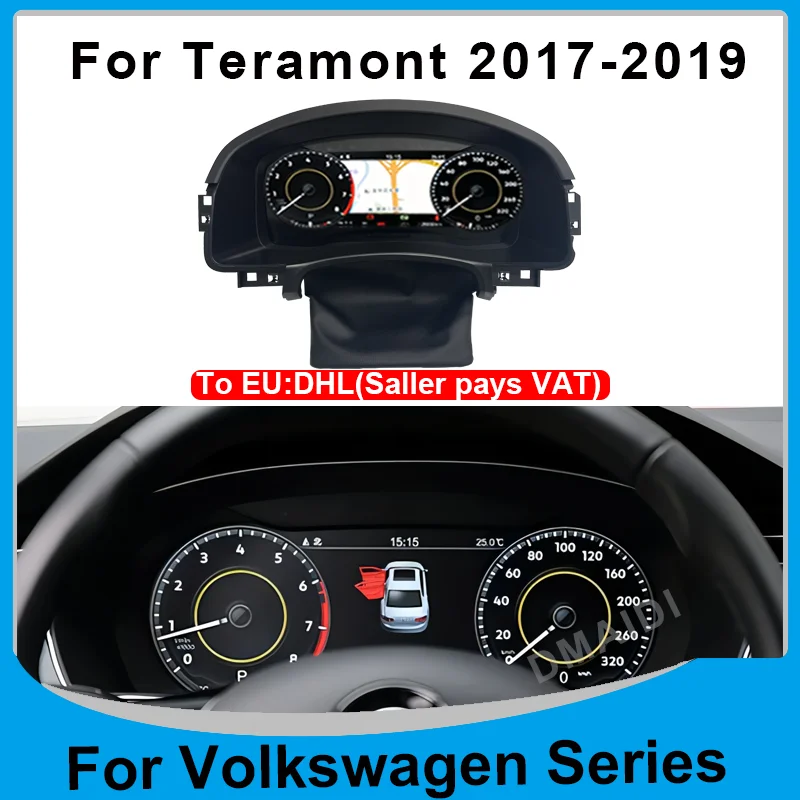 Latest Car LCD Digital Dashboard For Volkswagen Teramont 2017 2018 2019 Panel Instrument Cluster Cock Speedometer Navigation