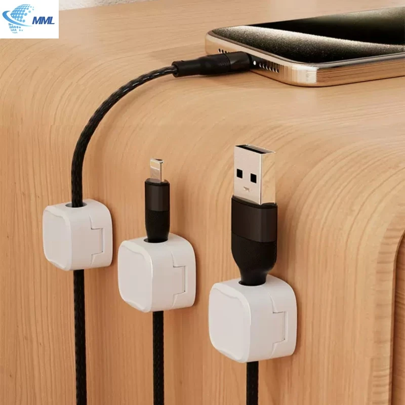 

Magnetic Cable Clip, Desk Cord Organizer, Self-Adhesive Phone Cable Holder, Wire Management Clips for Office Desk