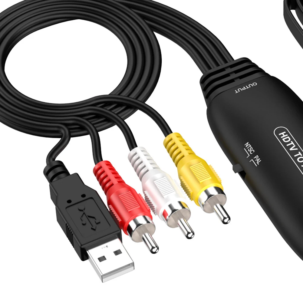 HDMI-เข้ากันได้กับ RCA Converter 1080P HDMI-เข้ากันได้กับ AV 3RCA CVBs Composite Video Audio Converter รองรับ PAL/NTSC