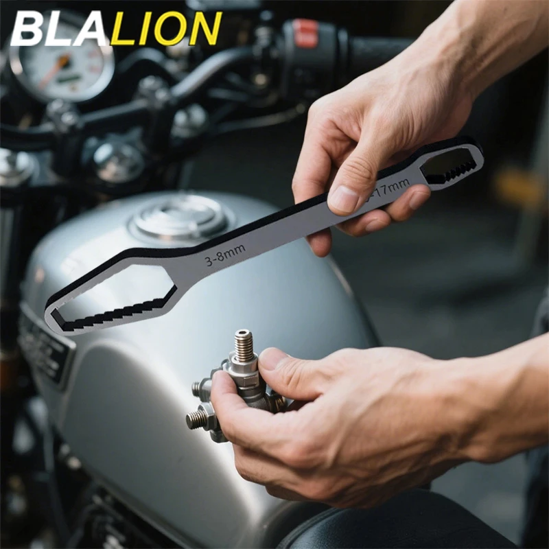 

BLALION 3-17mm/8-24mm Universal Torx Wrench Self-tightening Adjustable Glasses Wrench Board Double-head Torx Spanner Hand Tools