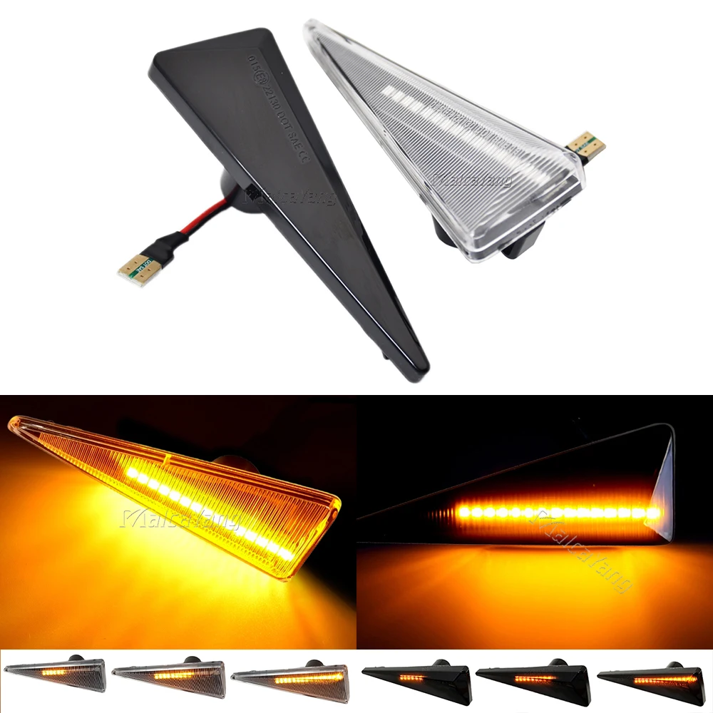 2pcs Led Dynamic Turn Signal Side Marker Light Sequential Blinker Lamp For Renault Espace MK4 Vel Satis Wind Avantime Megane 2