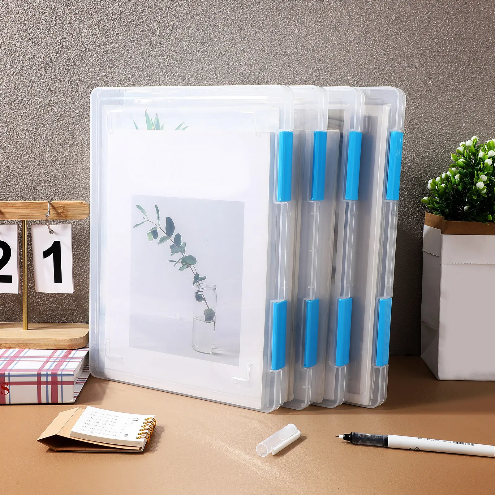 4pcs-a4-size-clear-storage-box-for-paper-documents-photos-receipts-notes-bills-organizing-desktop-office-school-space-saving