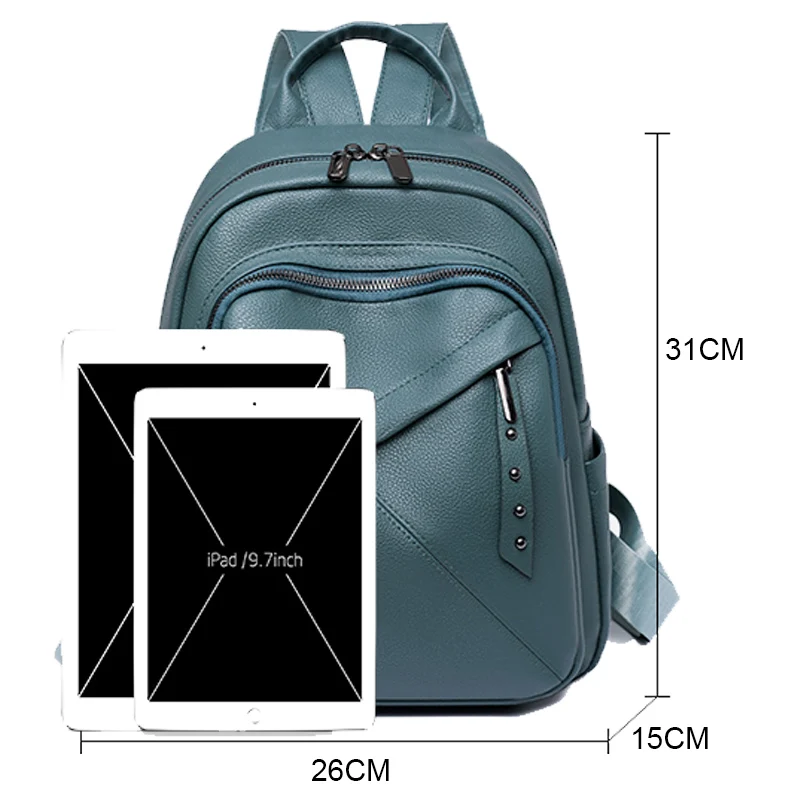 Fashion Women Bag High Quality Soft Leather Bookbag Large Capacity Anti Theft Travel Backpack Casual Lides Shoulder Bags Mochila