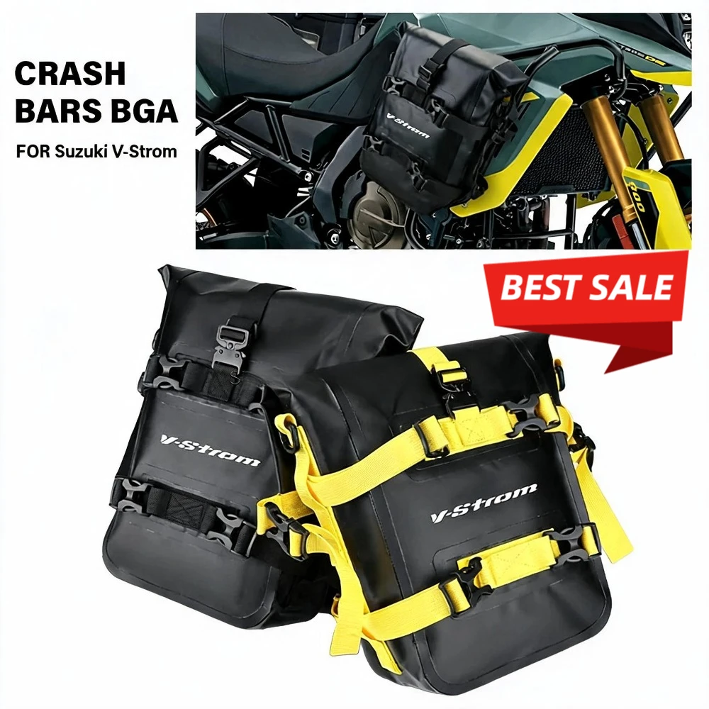 FOR Suzuki V-Strom Crash Bar Bag DL 250 650 800 800DE 1000 1050DE ADV Frame Crash Bars Waterproof Bag Repair Tool Placement Bags