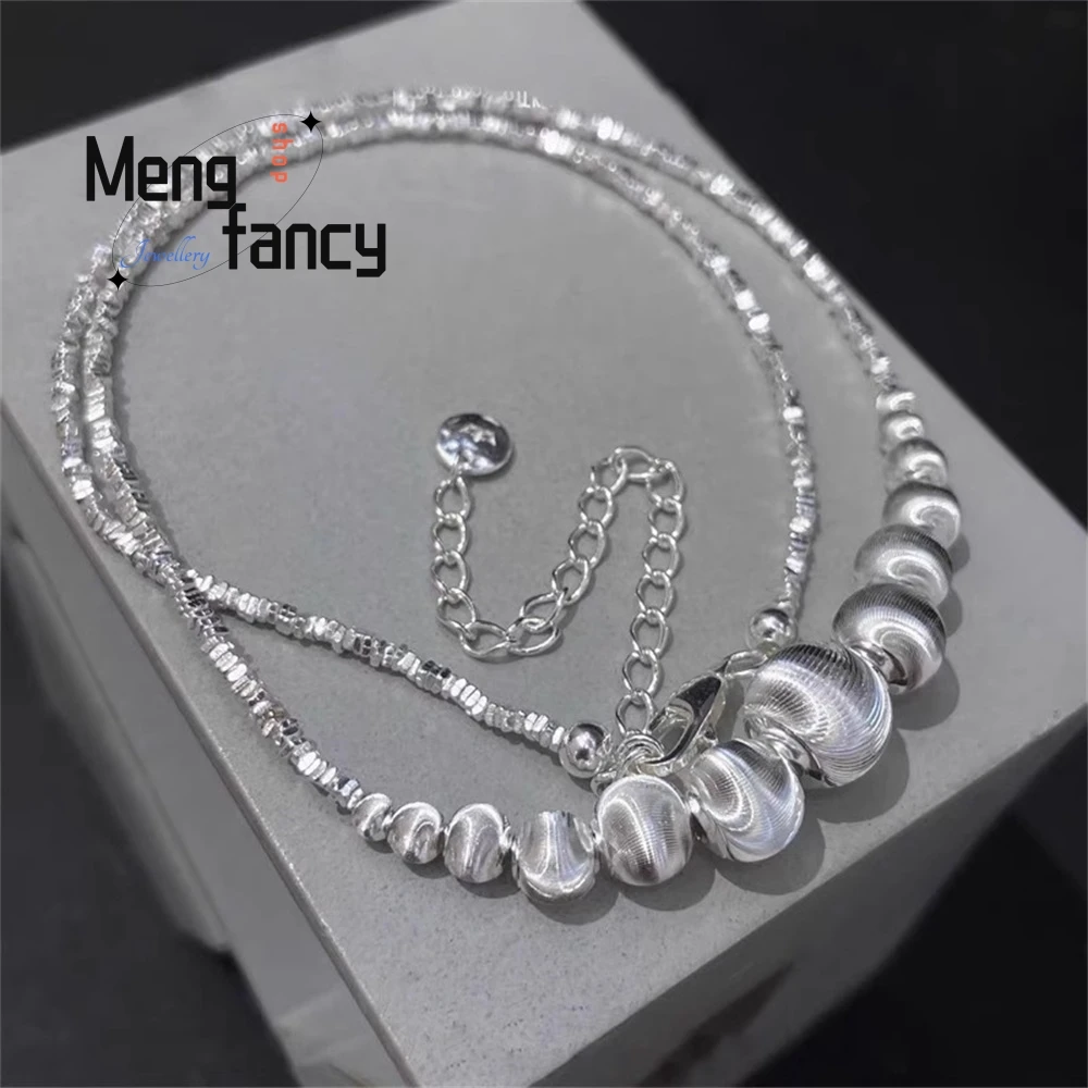 

Brushed Gradient Cat-Eye Silver Necklace Exudes A Light Luxury Niche Fashion And High-End Charm For Women Fashion Jewelry Luxury