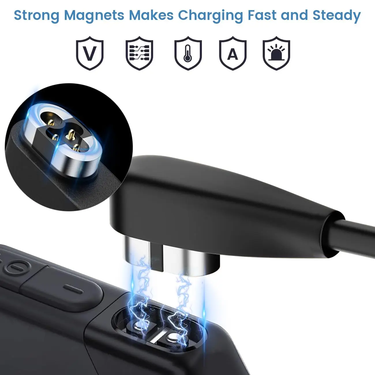 Charging Cable for Shokz OpenSwim Pro Bone Conduction Headphone USB/Type-C to Magnetic Charger Cords for Aftershokz S710 Headset view 6