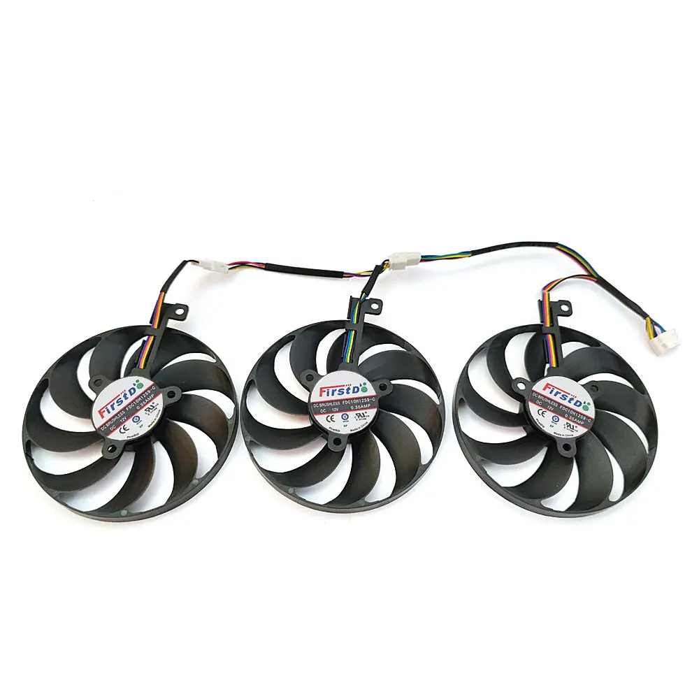 Novo 1 conjunto FDC10H12S9-C t129215su rtx 2080 2070 fã gpu, para asus rx 5700xt 5700 5600xt rog strix oc placa gráfica ventilador de refrigeração