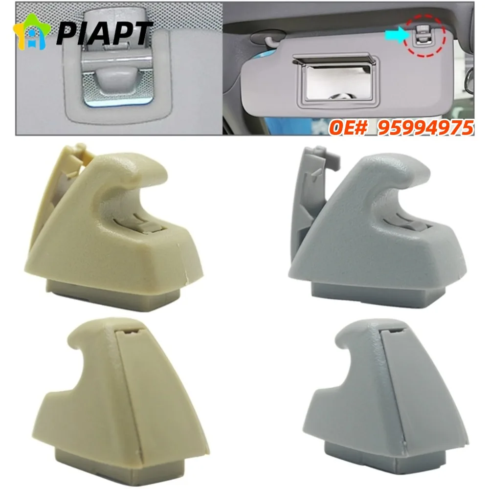 2 Piezas Originales #   95994975 Clips de Visera Solar Beige GRIS para Autos Chevy Silverado 1500, Tahoe, GMC Sierra 1500, Yukon 2007-2013