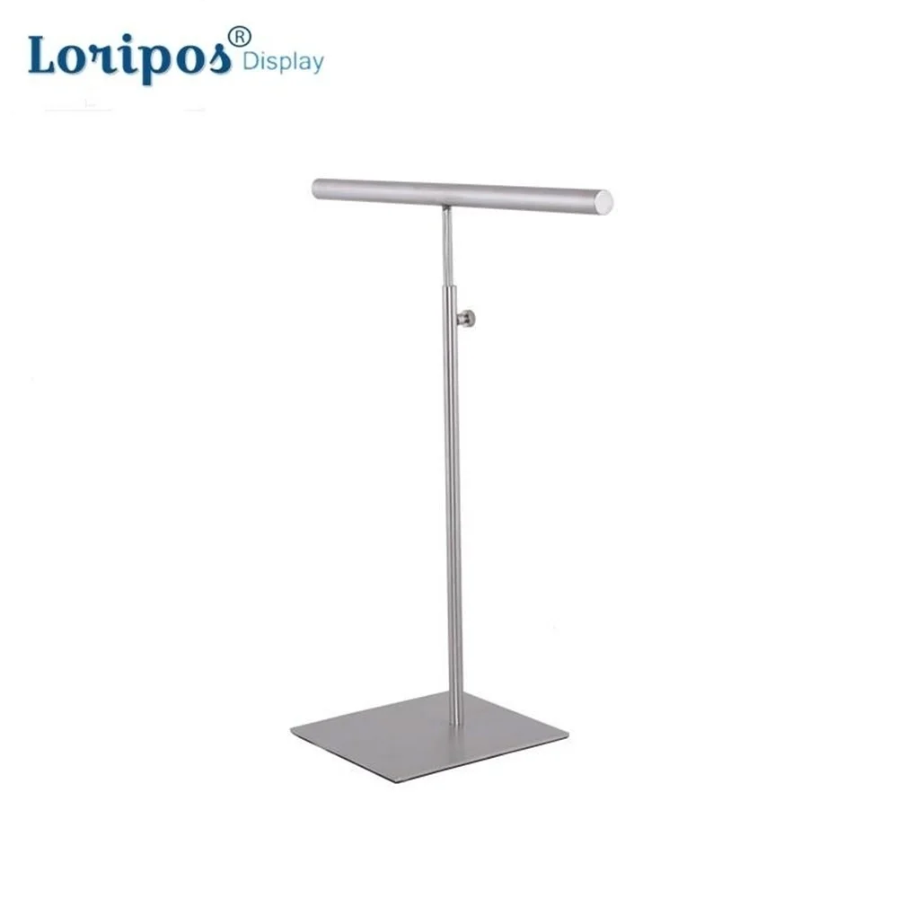 

1pcs Metal T Shape Cloth Pants & Skirt Necktie Scarf Bag Holder Hanging Stand Hook Desk Scarf Tie Bag Display Rack