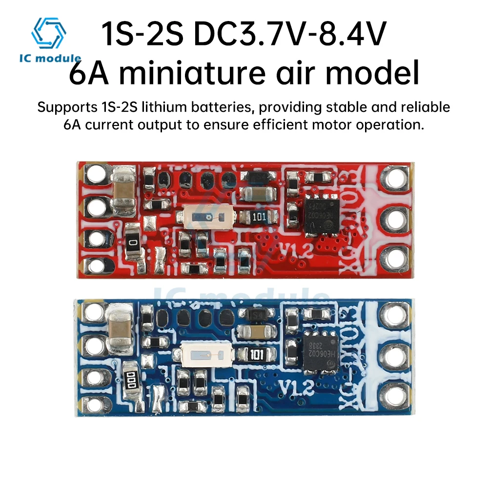 

1S-2S 6A DC3.7V-8.4V Micro Brushless Motor Driver Board Motor Speed Controller Driver Board For 1104 1106 1306 1407 1503 Motor