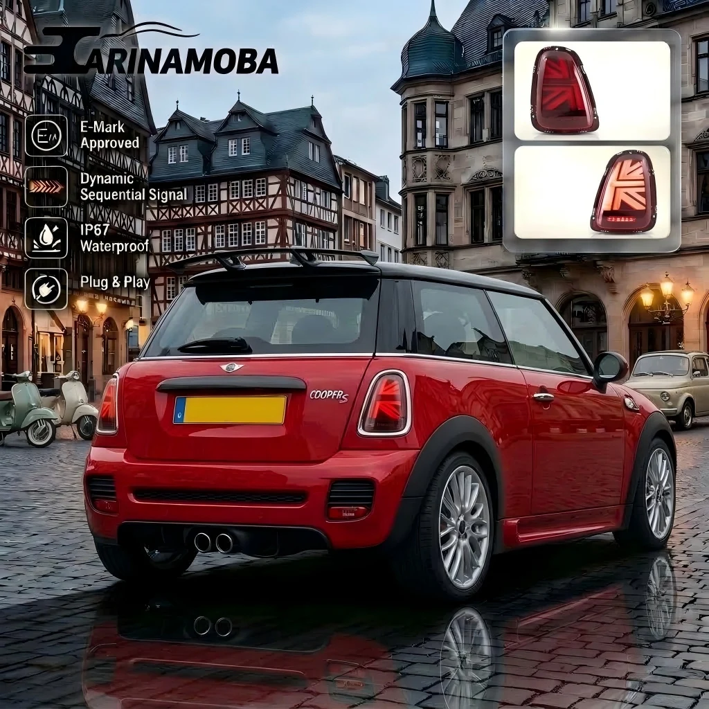 Luci Posteriori LED CARINAMOBA per MINI Cooper R56 R57 R58 R59 2007-2010, Fanale Posteriore con Segnale Dinamico Sequenziale e DRL