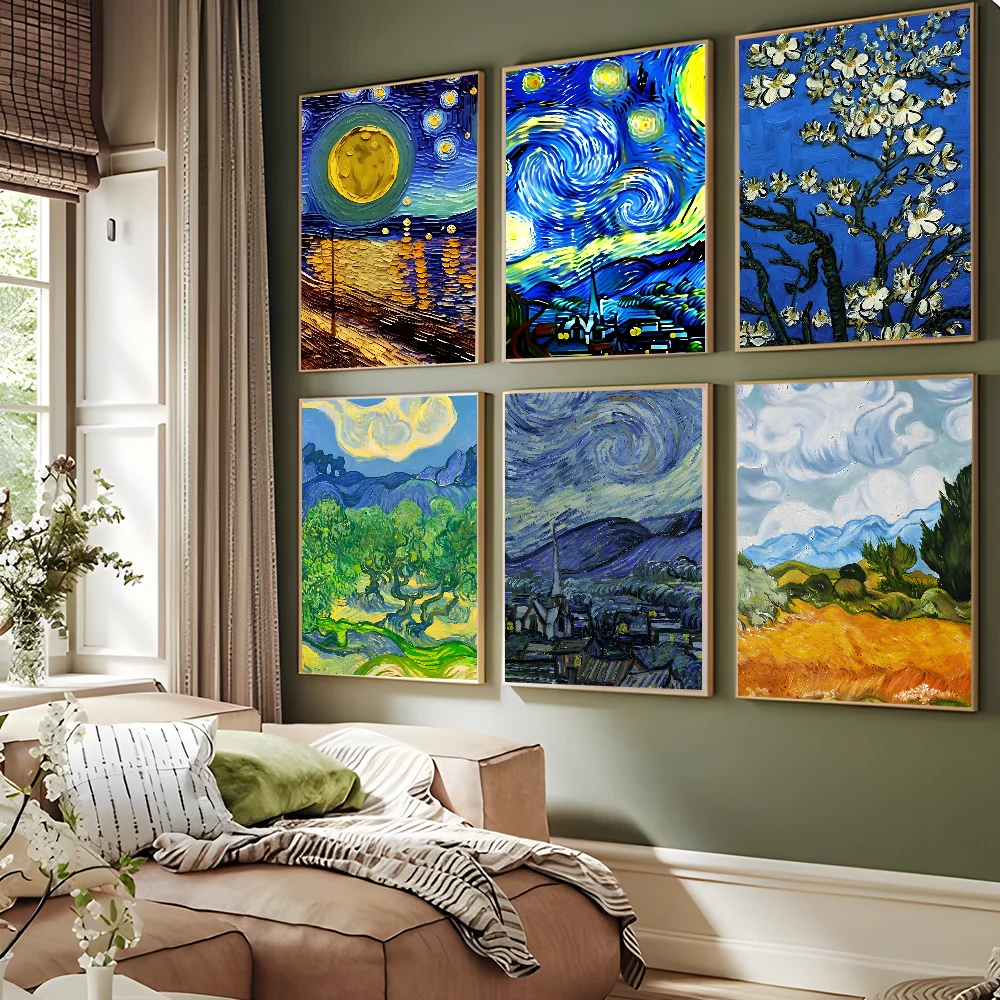

Van Gogh Classic Vintage Posters HD Quality Wall Art Retro Posters For Home Room Wall Decor