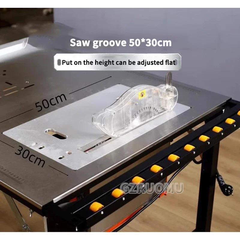 220V Multifunctional Desktop Electric Circular Saw with Lifting Table Adjustable DIY Woodworking Cutting Workbench