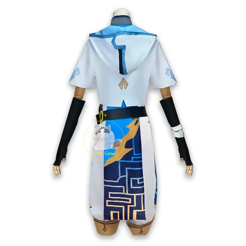 Genshin impact chongyun costumi cosplay vestiti uniformi chongyun blue anime game halloween cosplay costume per uomo gioco chongyu