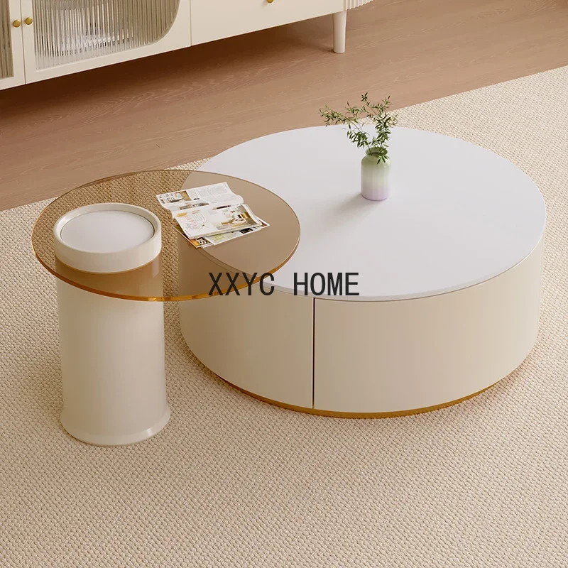 Каменная плита в кремовом стиле, шкаф для телевизора, светлый французский напольный шкаф для гостиной, журнальный столик для маленькой квартиры, комбинация шкафа для телевизора