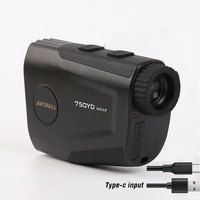 Laser Golf Rangefinder Hunting Telescope 650m 750yard With Flag-Lock Slope Adjusted Distance Meter
