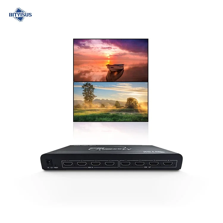 High Quality 4K60 Video Switcher Live Streaming Broadcast 4-in-4 Video Wall Controller Professional Audio Video Lighting