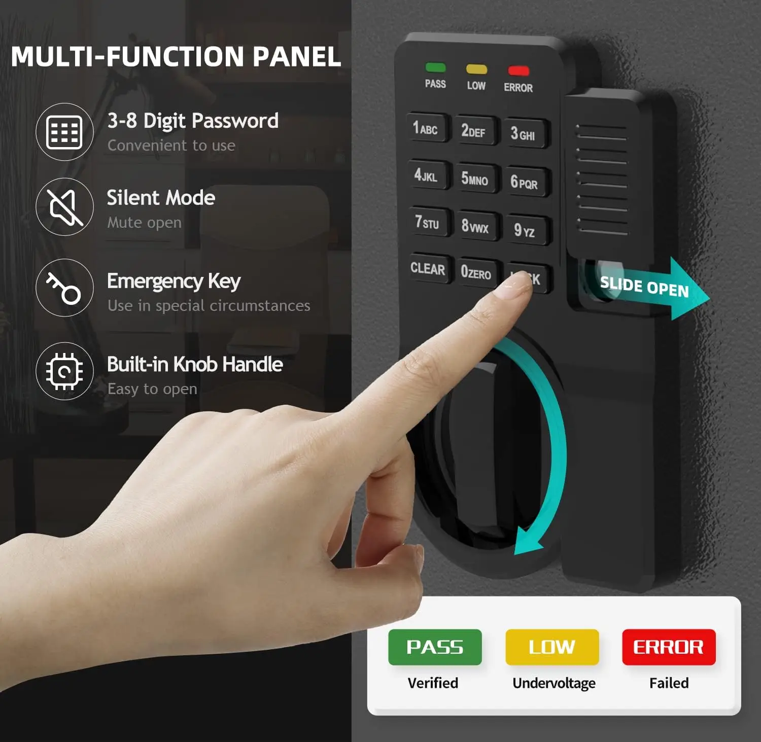 Fireproof Safe Box, 1.2 Cubic Feet Small Fire Steel Security Home Safe with Digital Program Keypad for Office Dorm Money