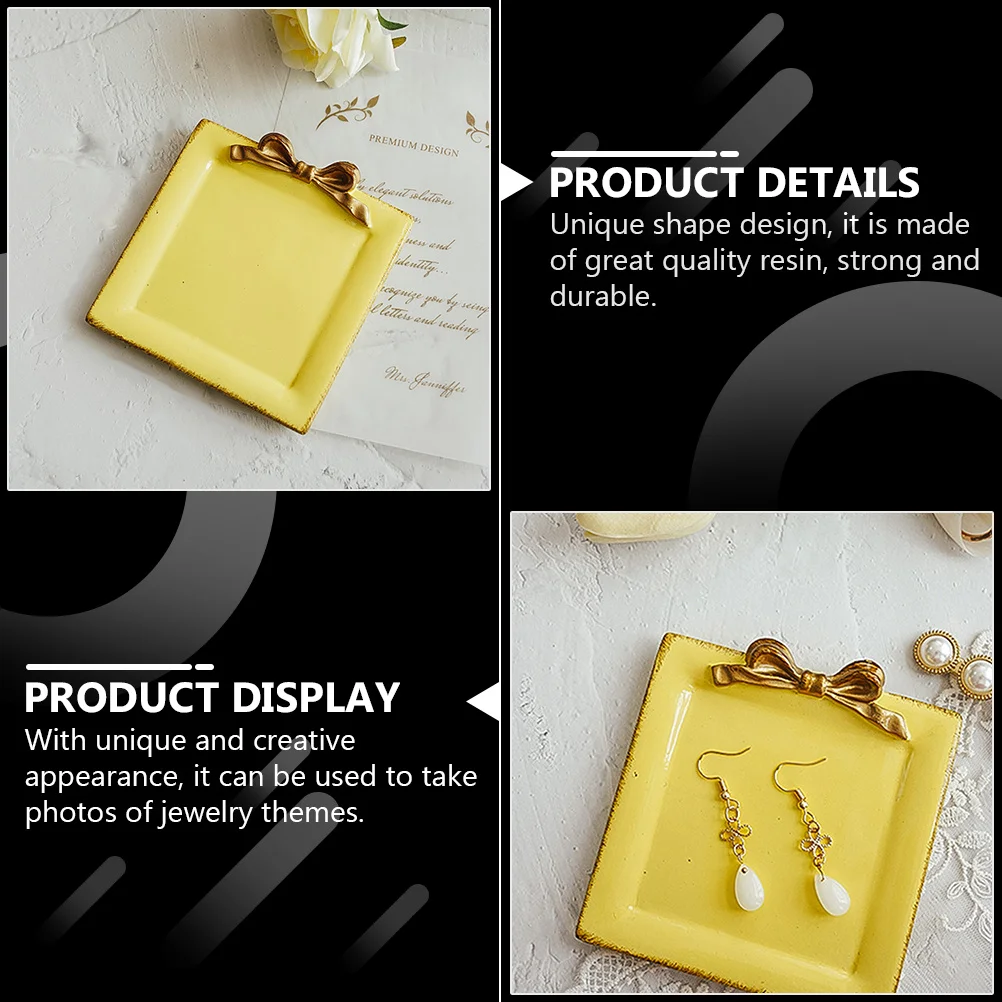 

Beautiful Resin Earrings Tray Unique Jewelry Organizer Desktop Ornament Photography Prop Earring Display Jewelry Tray