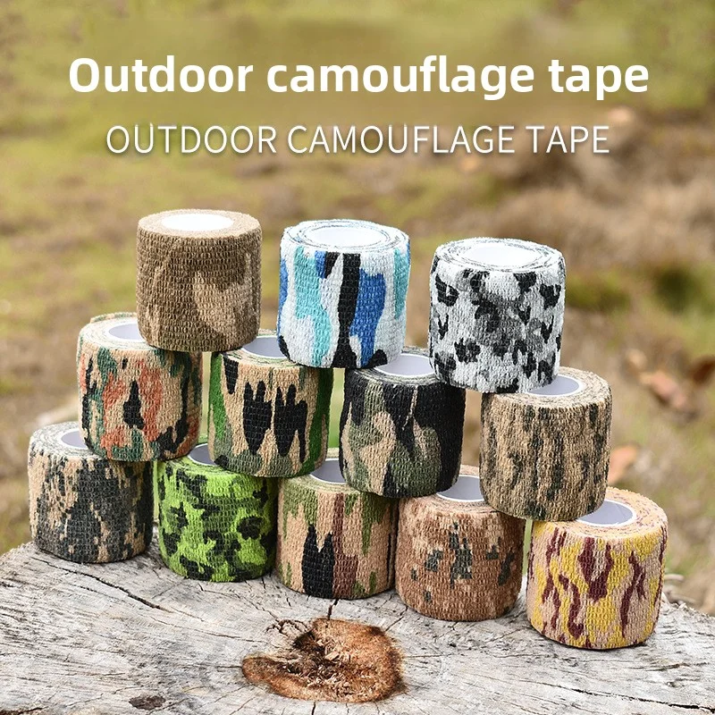

No Glue Left, Self-adhesive Telescopic Non-woven Fabric, Outdoor Camouflage Tape, Hunting Camouflage Cycling Tape
