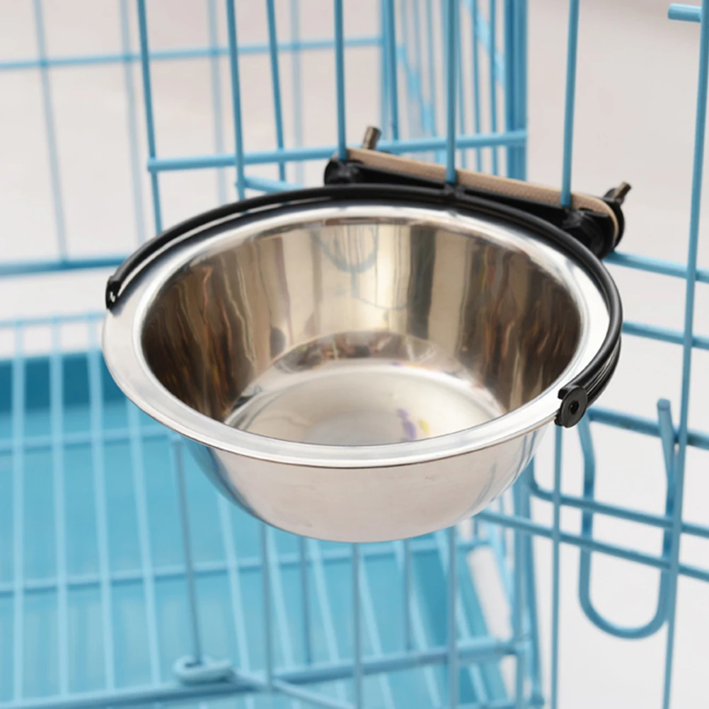 

1pc Stainless Steel Dog Bowl Set S M L Sizes Pet Food Water Feeder Durable Coop Kennel Cup Parrot Feeding Dish Bird Cup Pet