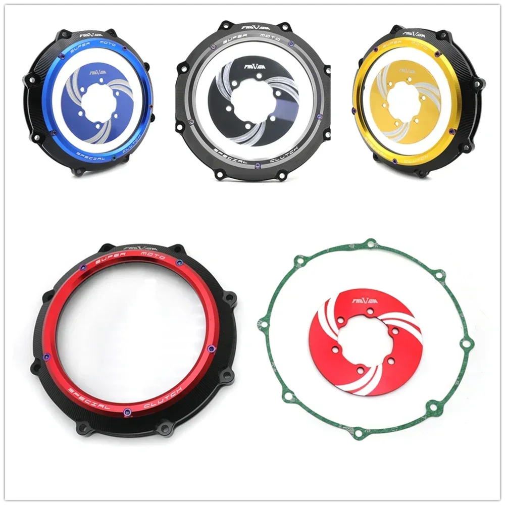 Racing Clutch Cover W/Spring Retainer RED For Yamaha Vmax 1700 2009-2020 2018 2019 Aftermarket Motorcycle Parts