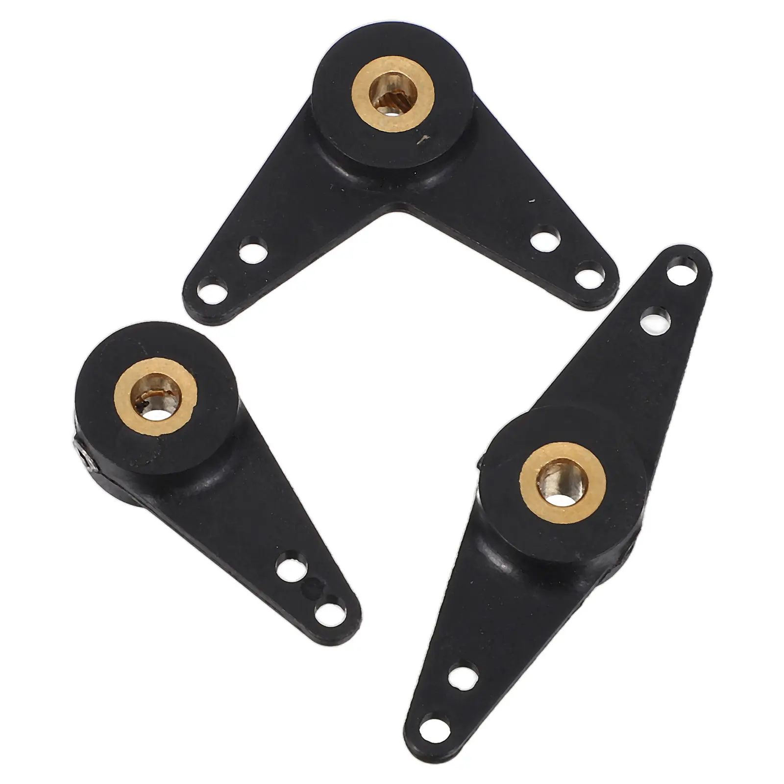 

3Pcs Nylon Rudder Arm Set for Rc Boats Copper Core M Hole Heavy Duty Steering Linkage L Shape Straight Control Horn Marine Grade