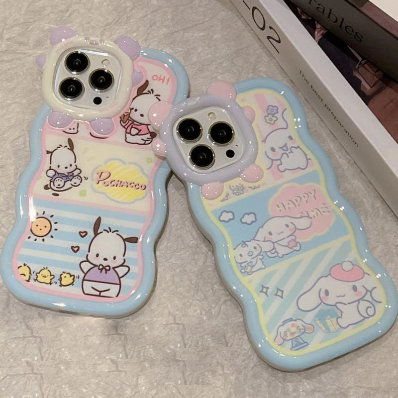 Sanrios Cinnamoroll Phone Case Anime Kawaii Cartoon Figure Iphone 14 Lens13Promax Contrasting Colors 11Girl 12 Xrxs Best Friend