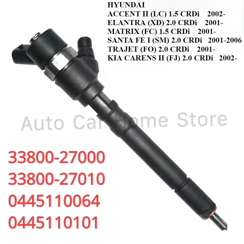 3380027000 New Diesel Fuel Injector Nozzle for Hyundai Santa Fe Kia Carens 2.0 CRDI 2001- 0445110064 0445110101