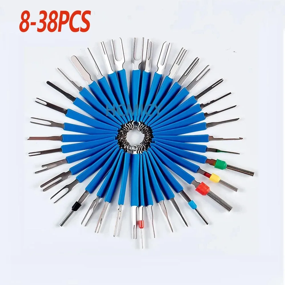 8-38Pcs Terminal Removal Tool Kit Depinning Electrical Connector Pin Removal Terminal Disassembly Tool Car Pin Extraction ﻿