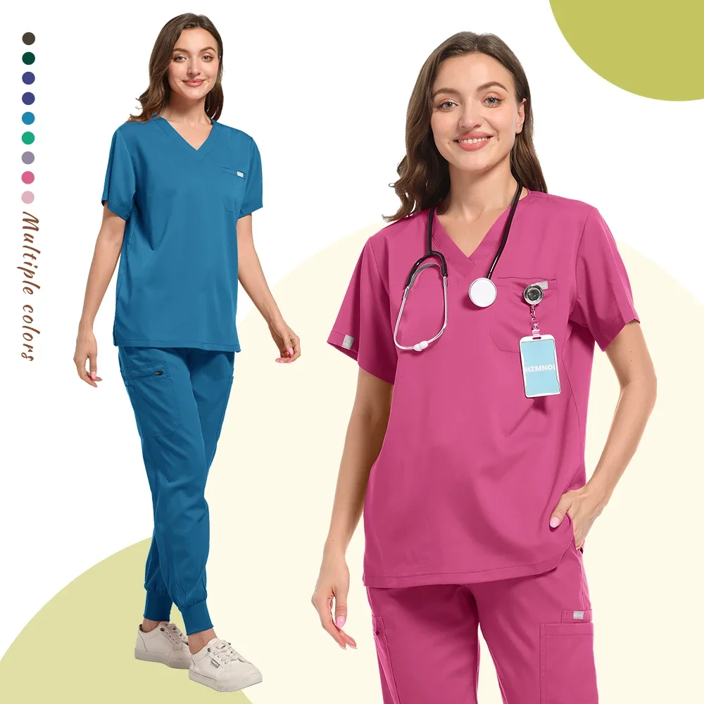 Male and female general hospital dental clinic beauty salon high-quality thick version pure color pharmacy doctor's uniform