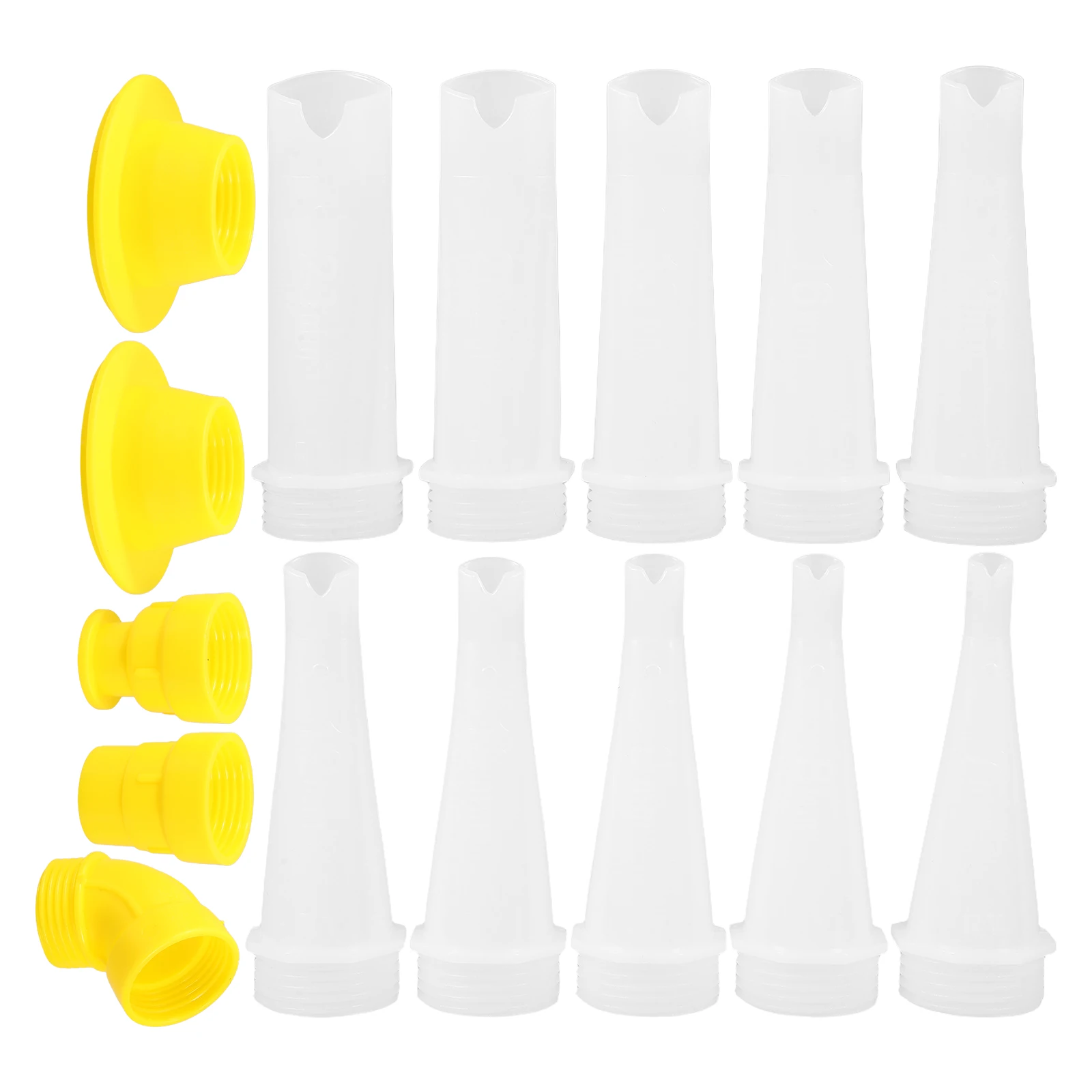 

15 pcs Nonstick Caulk Nozzle Tips Precision Glass Glue Applicator V shaped Anti air Bubble Extension Grout Tool
