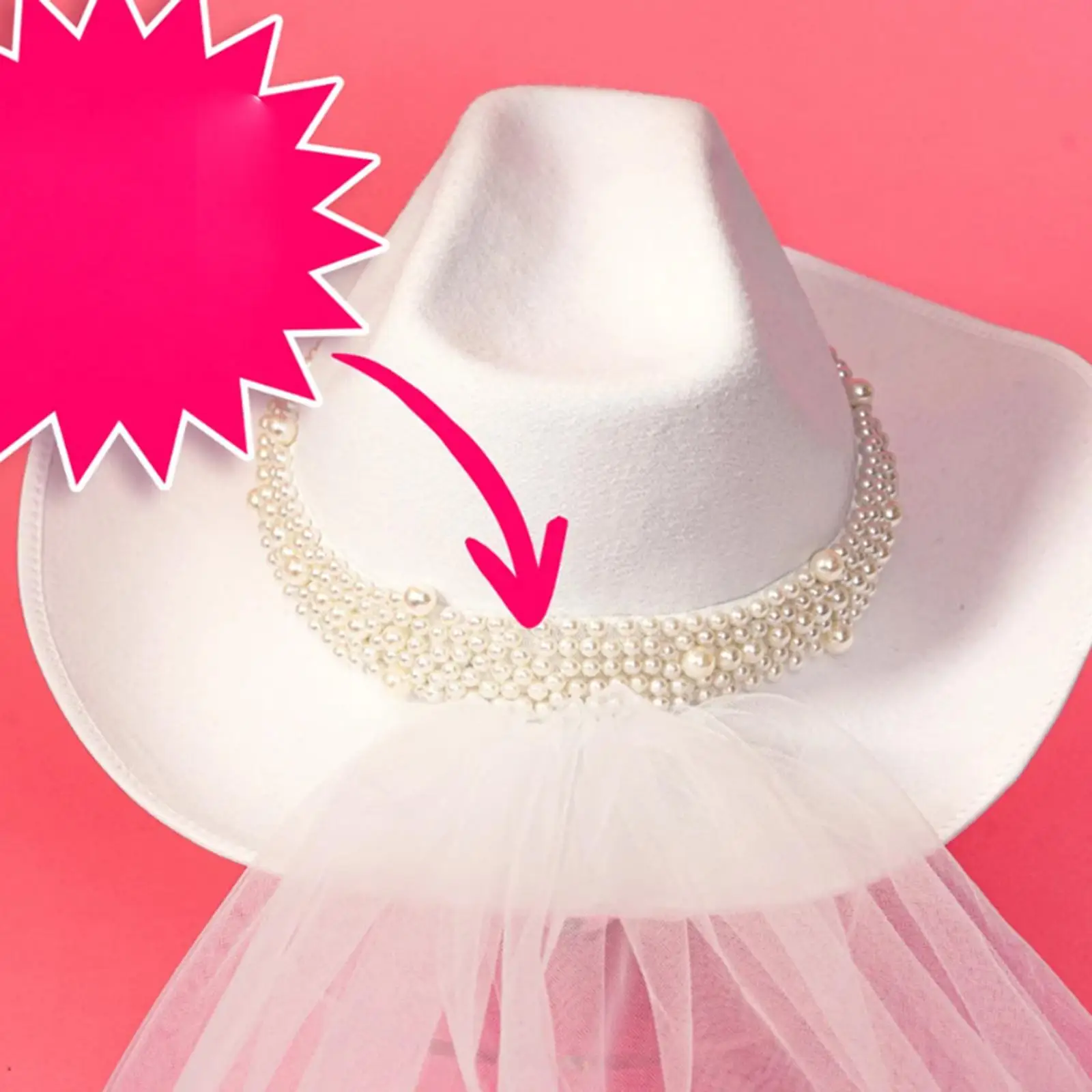 

Felt Cloth Women Cowboy Hat Costume Clothes Accessories Fancy Hat Cow Boy Hats for Bridal Wedding Music Festival Concerts