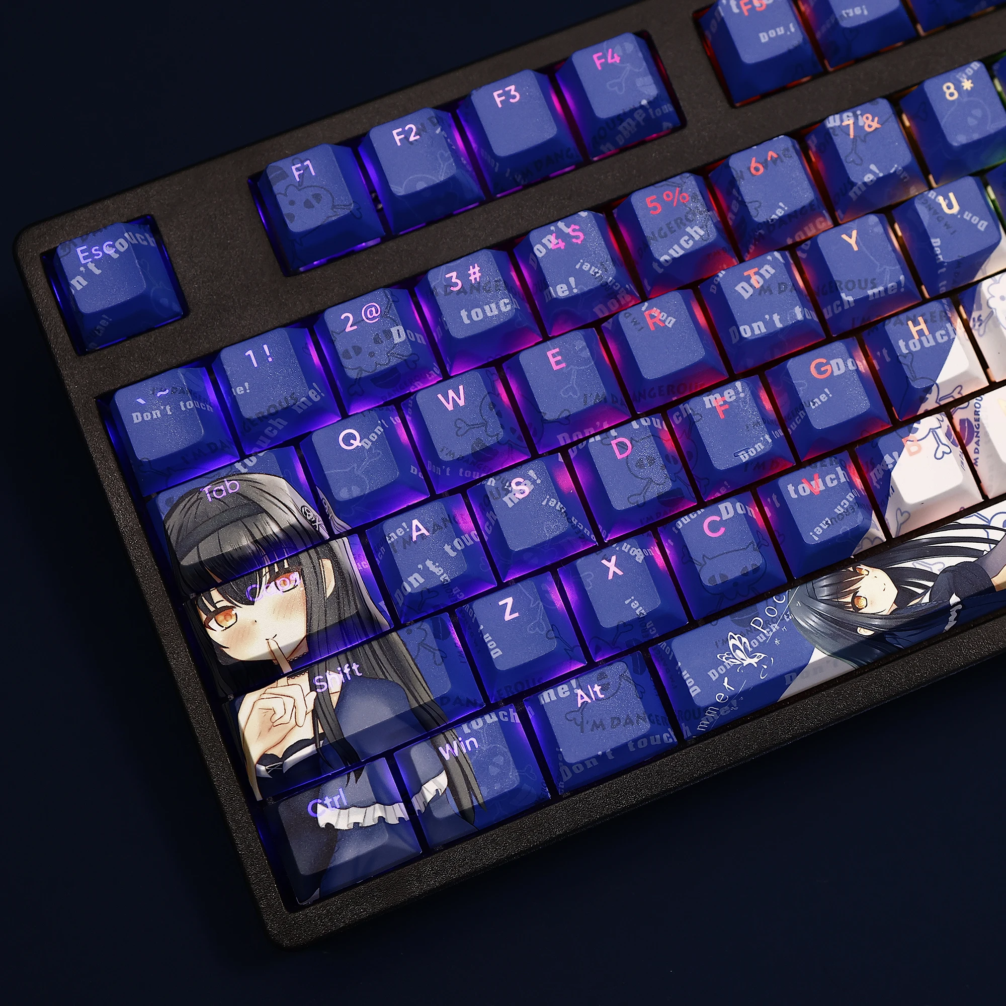 

108 Keys/Set Kushima Kamome Summer Pockets Games Anime Girl Custom PBT DIY Keycaps for Mechanical Keyboard MX Switch 87/91/104