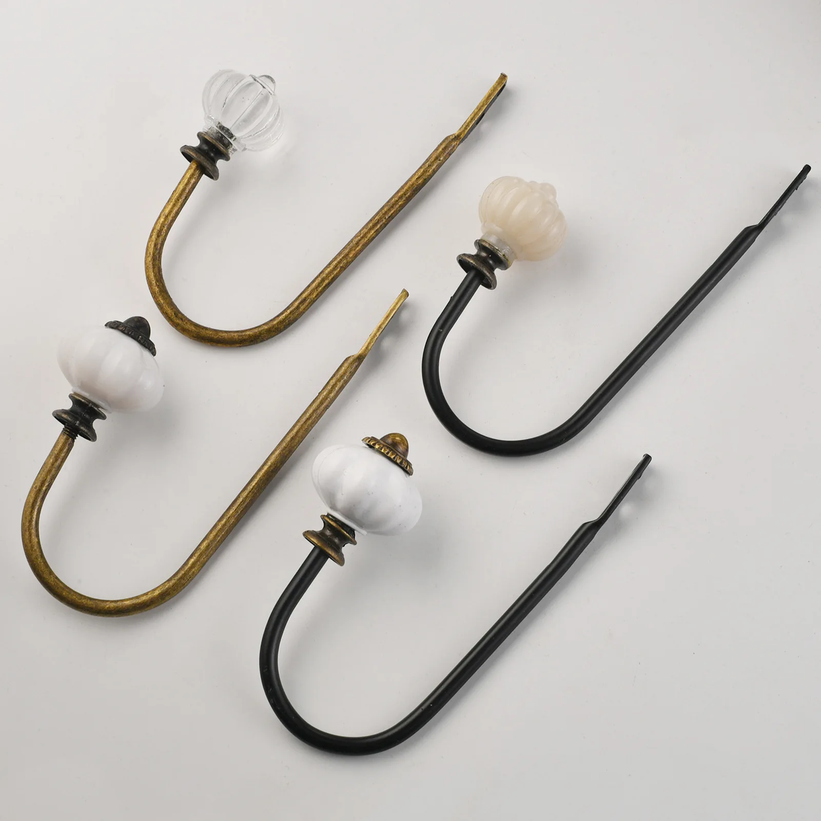 Crochet Simple en Fer Forgé D.lique pour Mur-Rideau en Clip en Forme de U