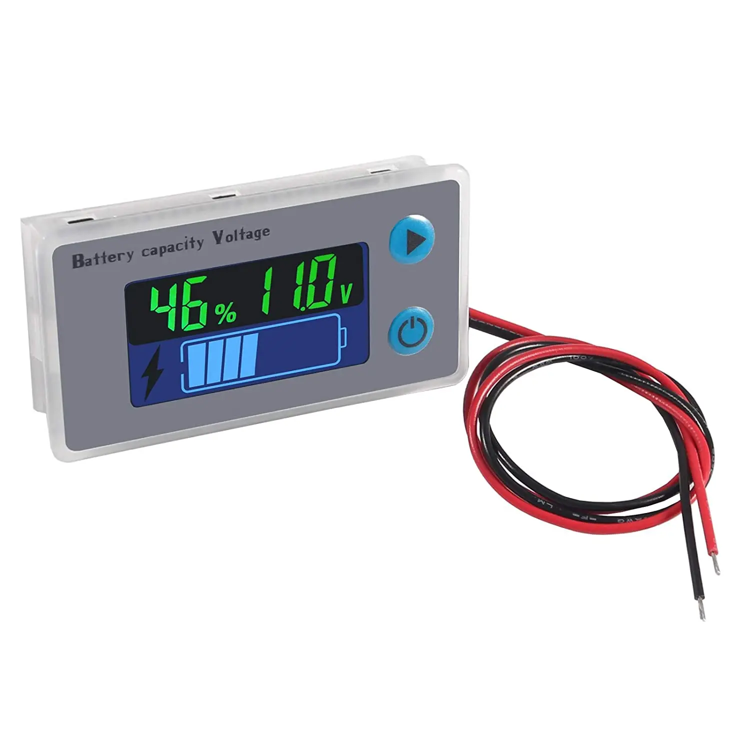 10-100V Digital Battery Capacity Tester 12V 24V 36V 48V LCD Display Marine RV Battery Power Indicator Panel JS-C33