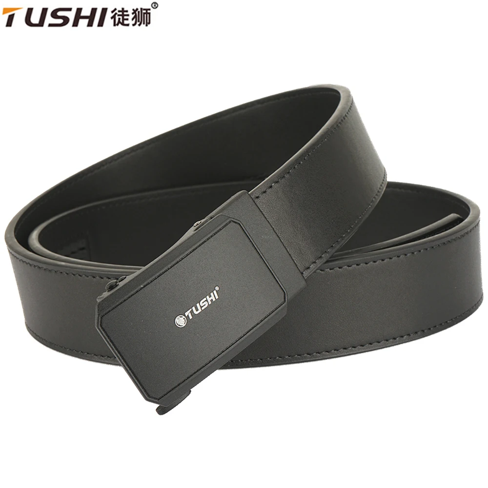 

TUSHI New Military Belt for Men's Belts Quality Genuine Luxury Leather Belt Tactical Belt Male Strap Male Metal Automatic Buckle