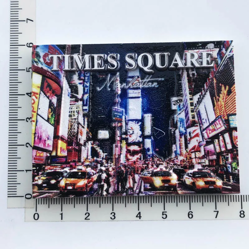 Times Square Fridge Magnet Cultural Flavor Message Stickers Tourism Souvenir Resin Craft Decoration