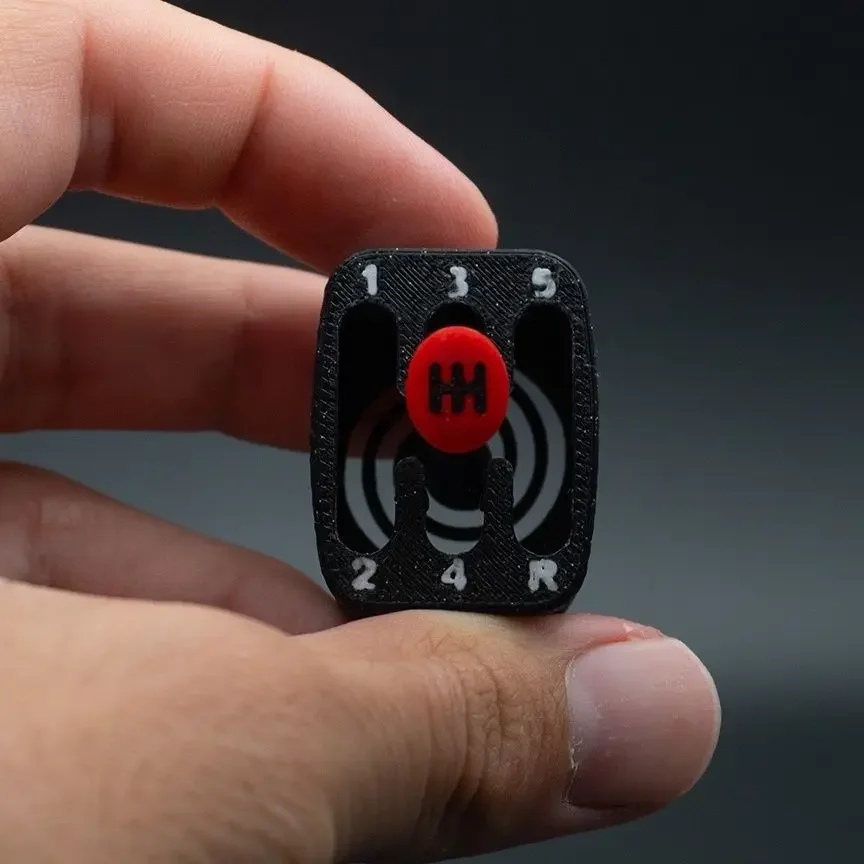 3D-Gedruckter Auto-Schalthebel Fidget-Schlüsselanhänger Mini-Getriebe Stressabbau-Spielzeug Taschenanhänger Geschenk – Detail 5