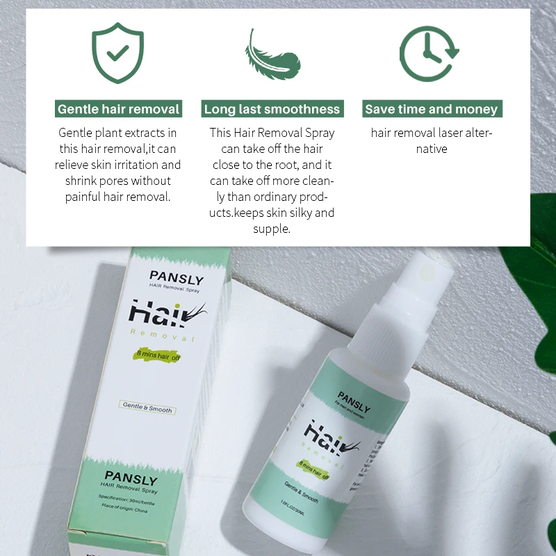 3 kits profesionales de depilación rápida y inhibidor de crecimiento, juegos de spray, dolor, no irritante, suaviza tu piel para mujeres y hombres