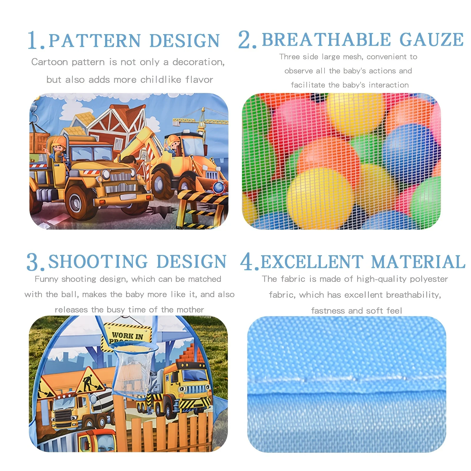 ألعاب لعب ممتعة على شكل كرة أوشن للهندسة الكرتونية للأطفال للأولاد والبنات، سياج حمام سباحة قابل للطي في الأماكن المغلقة