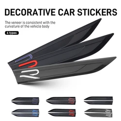 2 pz/set ABS Car Side Fender Body Decoration Sticker per Volkswagen VW R Jetta Blue Motion Beetle Passat Tiguan T-ROC Golf Polo