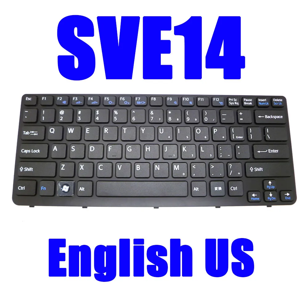 

Laptop Keyboard For SONY SVE14 Black Whit 9Z.N6BSF.N01 149145511US MP-11K83T0-8861 149024361TH English US New