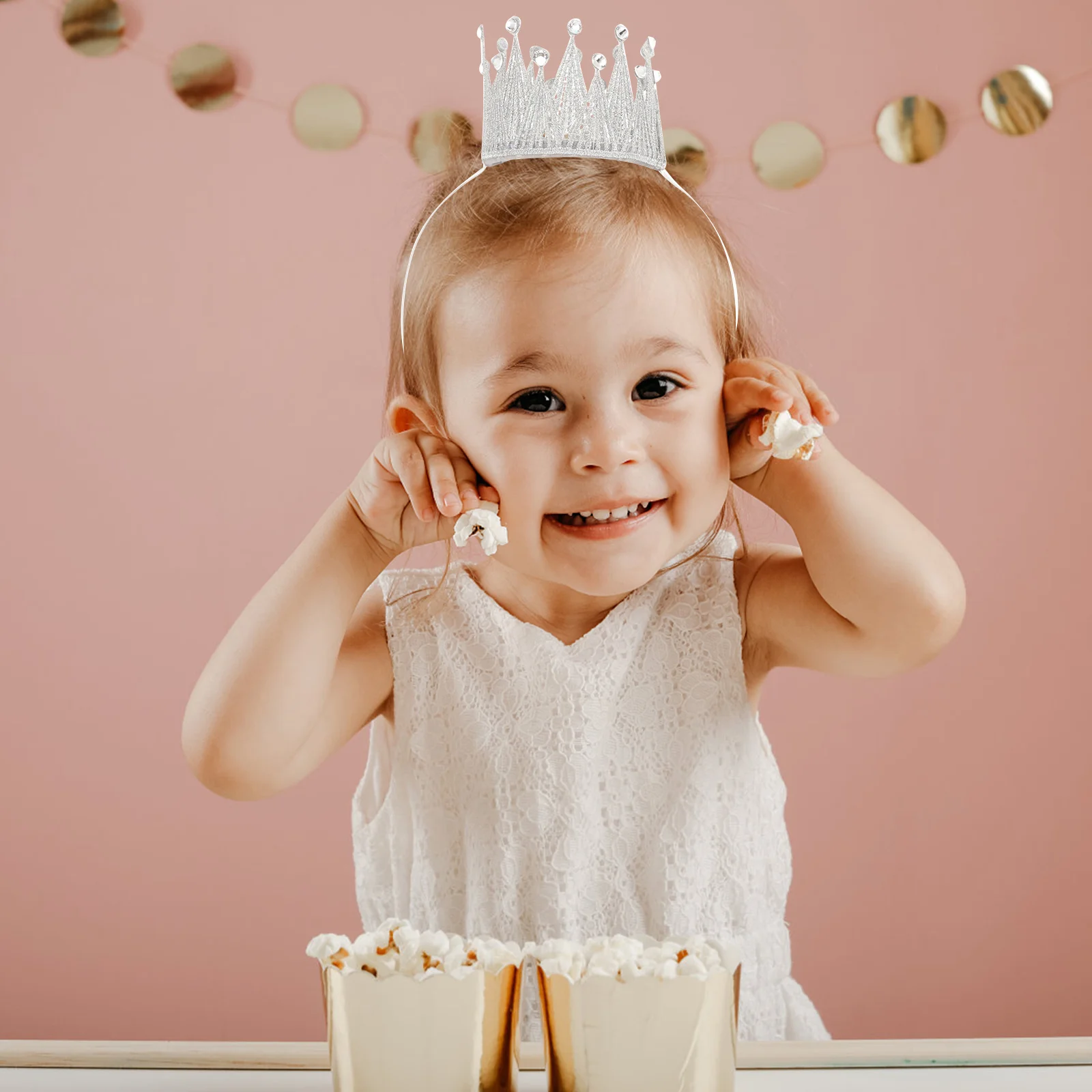 

Birthday Crown Crown Ribbon Tie Rope Princess Party Headdress Birthday Tiara Tiaras for